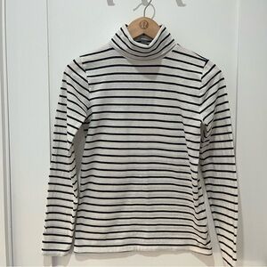 J.Crew Feather Jersey Turtleneck in Stripe